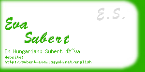 eva subert business card